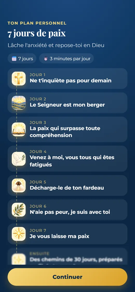 Ton parcours de 7 jours